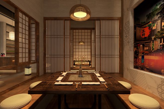 雅致日韩料理空间：装修美图一睹为快